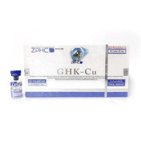 ZPHC GHK-Cu ZPHC — 50 mg KIT (5 vials × 10 mg) - ZPHC orijinal peptid takviyesi