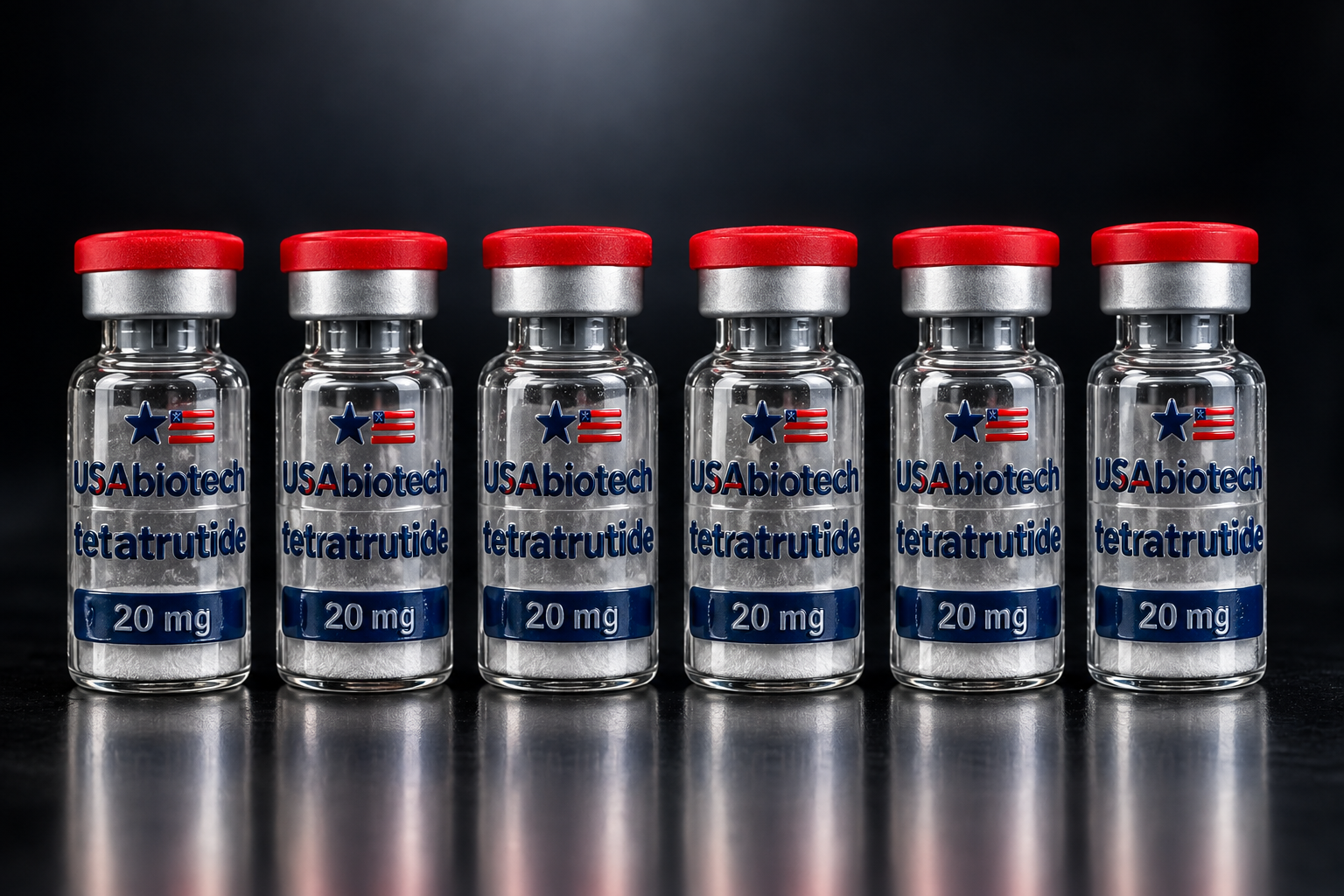 USABiotechLabs Retatrutide 120 mg (20 mg x 6) + Bakteriyostatik Su